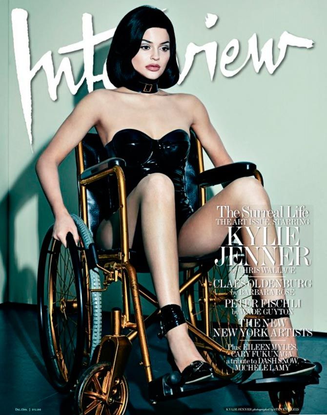 Kylie Jenner on the cover of Interview magazine's January 2016 issue.
