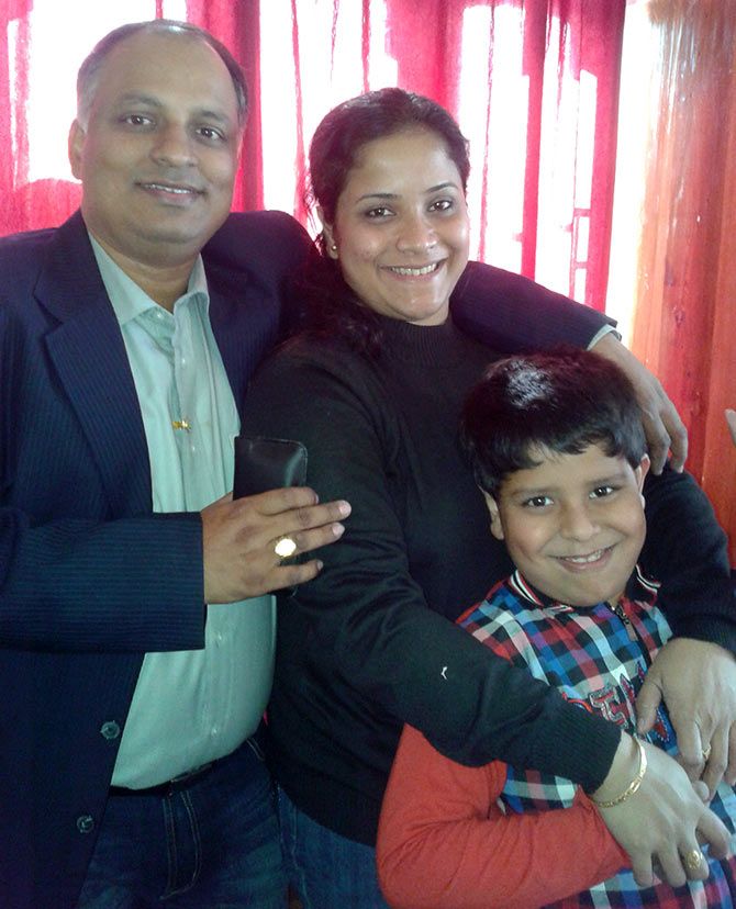 Kamaljit Medhi with his family