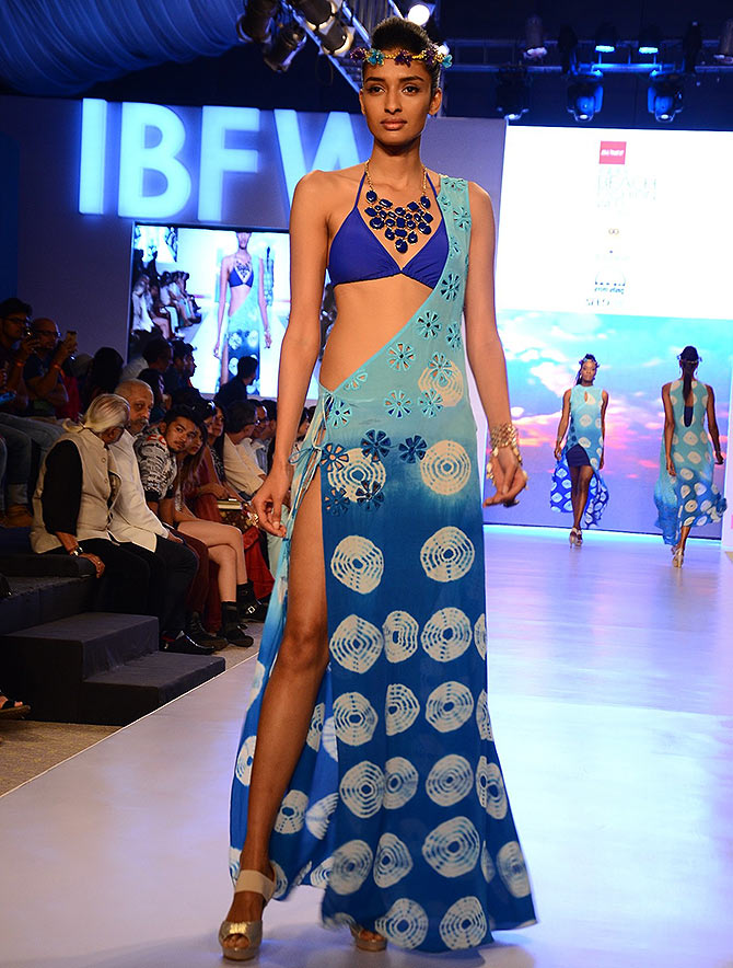 A model at India Beach Fashion Week held in Goa