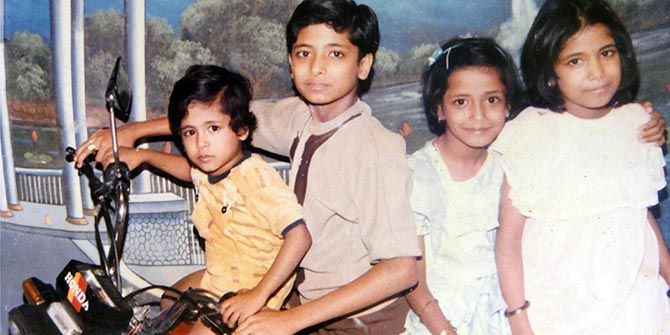 Sumit Jain with his siblings