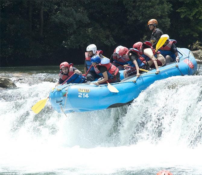 White water rafting in Thusharagiri, Kerala