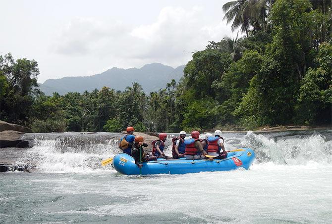 White water rafting in Thusharagiri, Kerala