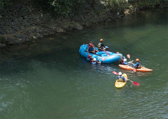 White water rafting in Thusharagiri, Kerala