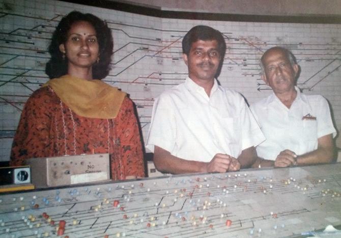 Mamta Kulkarni, left with her colleagues at the Kurla office in 1992