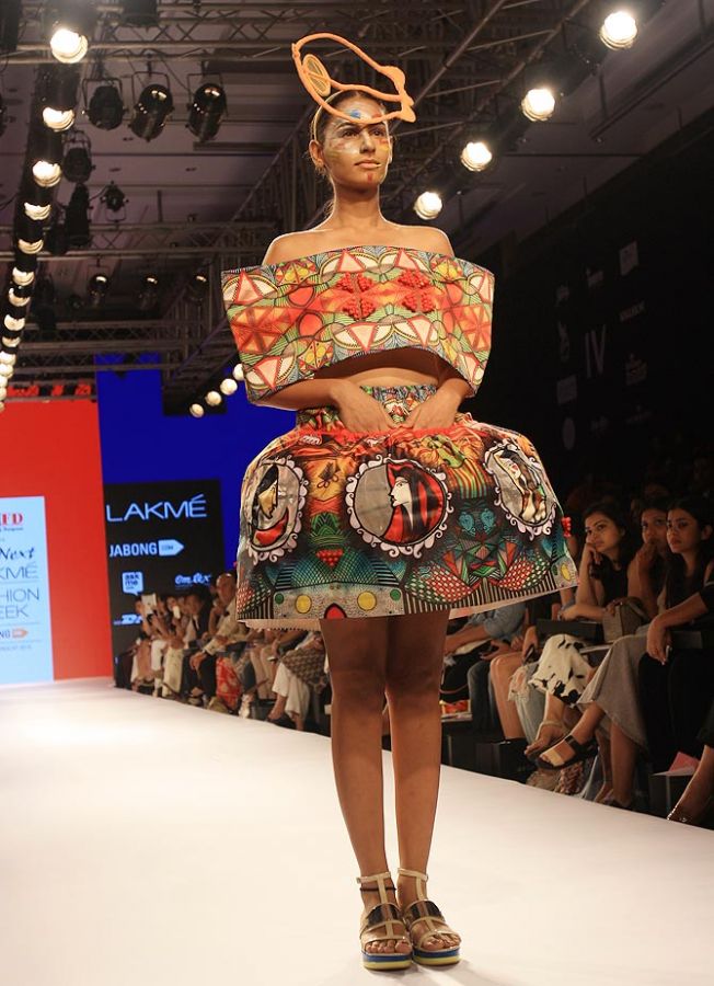A model in a Salita Nanda creation at Lakme Fashion Week.