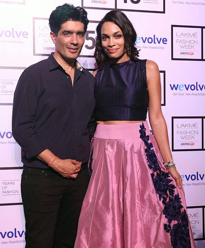 Manish Malhotra with Rosario Dawson