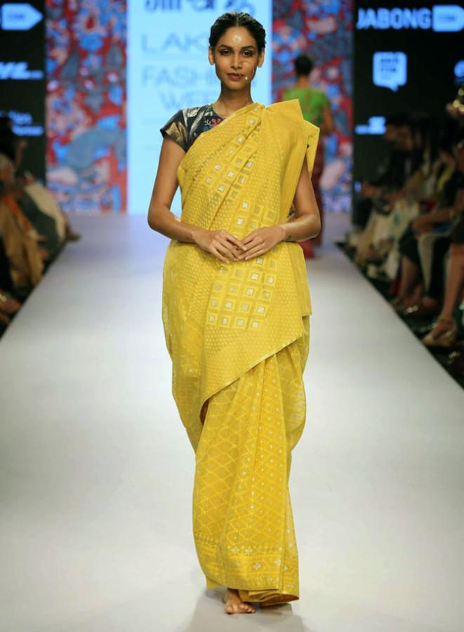 A model in a Gaurang Shah creation.