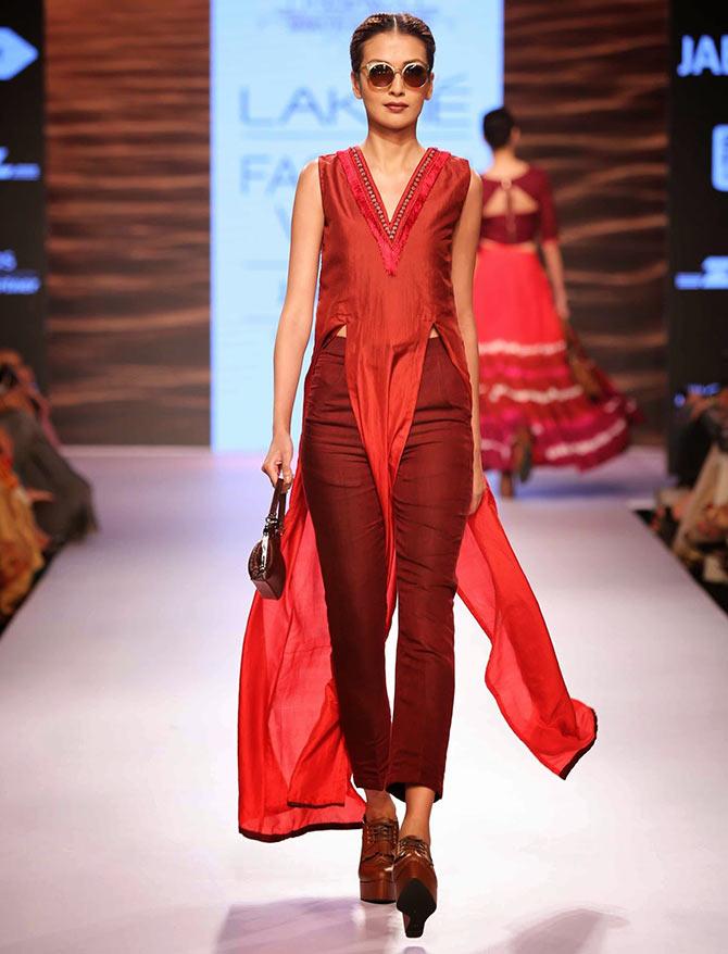 A model in a Shruti Sancheti creation.