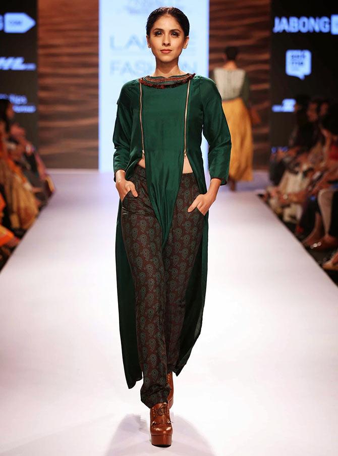 A model in a Shruti Sancheti creation.