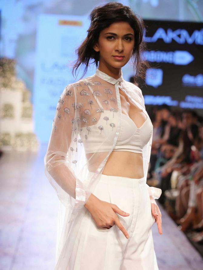 A model in a Nishka Lulla creation.