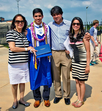 Karan Jerath with his family