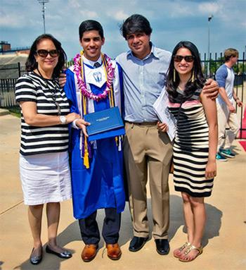 Karan Jerath with his family