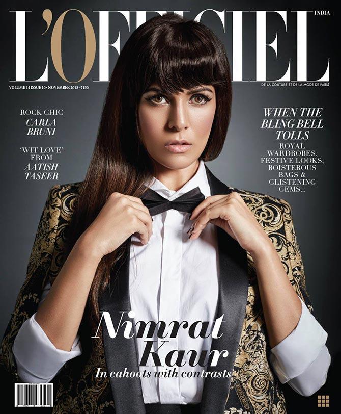 Nimrat Kaur on the cover of L'Officiel