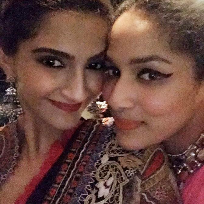 Sonam Kapoor with Masaba Gupta 