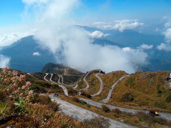 Old Silk Route at Thambi View Point, East Sikkim