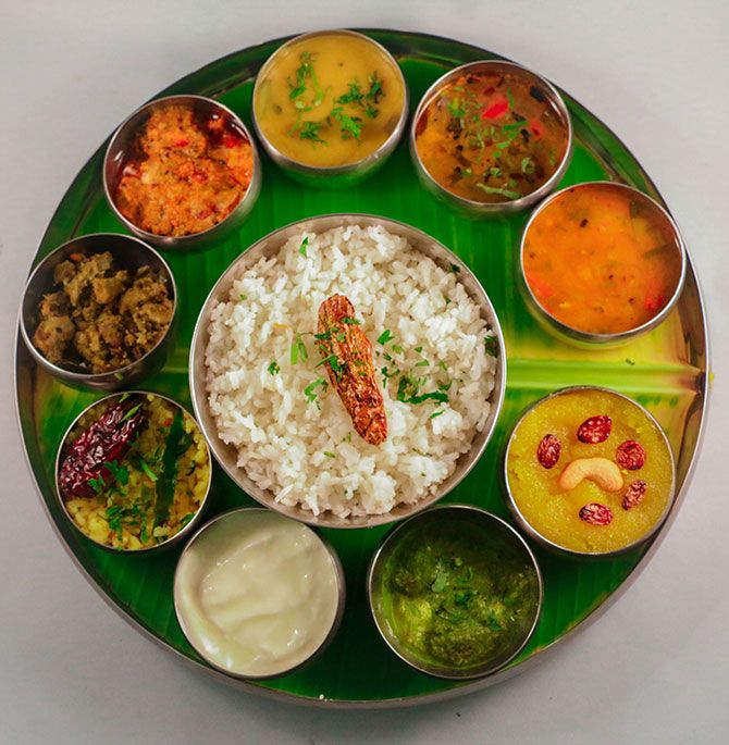 An Indian veg thali