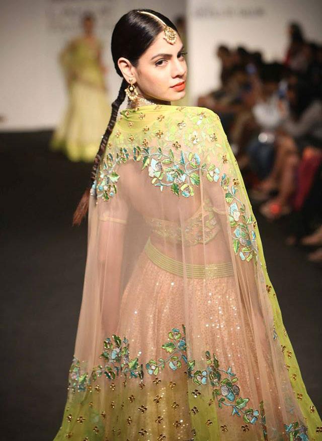 A model shows a Divya Reddy creation