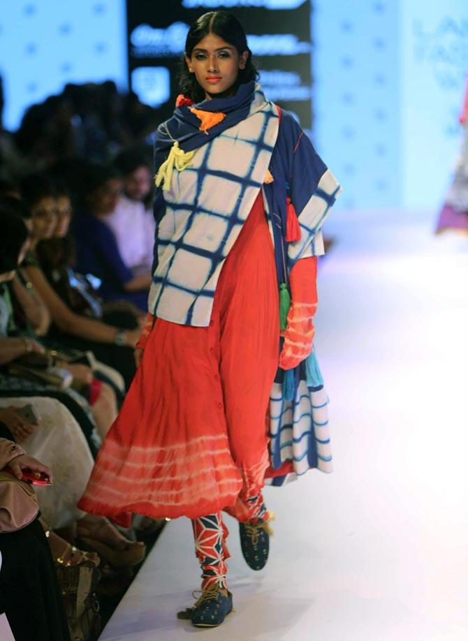 A model in Karishma Sahani's creation