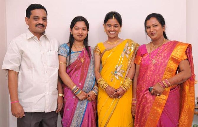 Jyoti Reddy with her family 