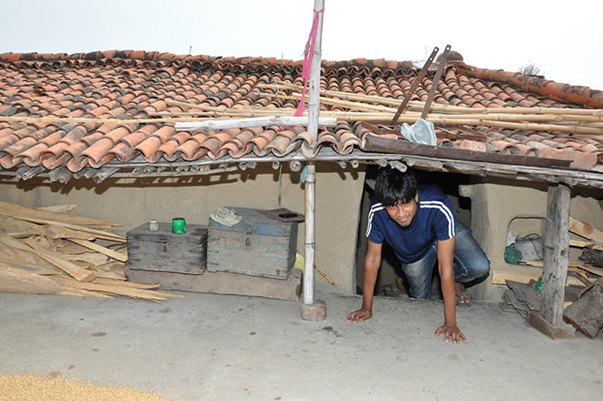 Anup Raaj crawls out of his house in Chenw