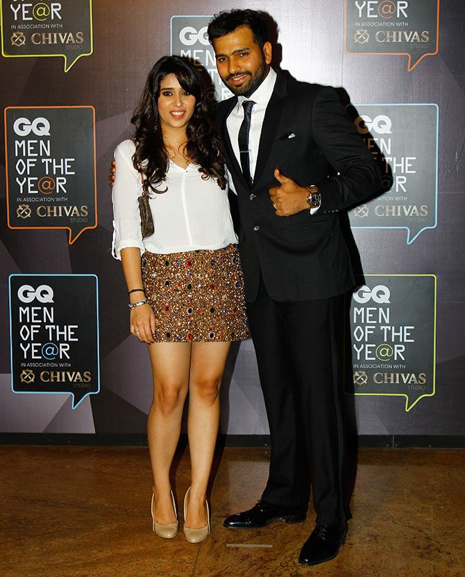 Rohit Sharma with fiance Ritika Sajdeh