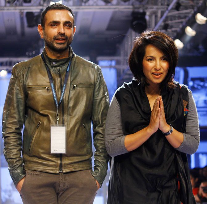 Mayank Anand and Shraddha Nigam at Lakme Fashion Week