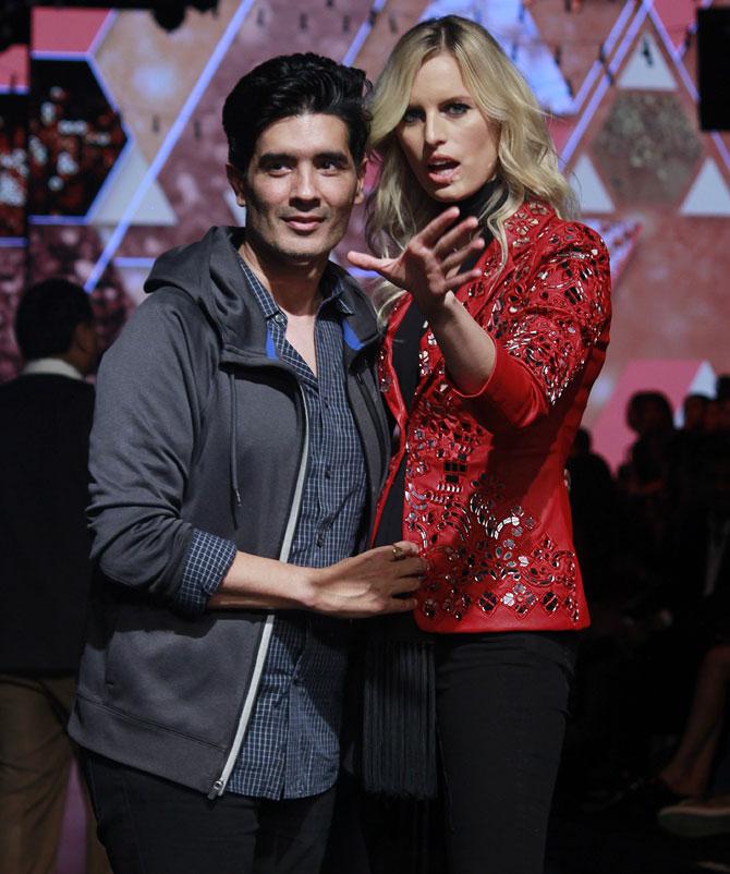 Karolina with Manish Malhotra