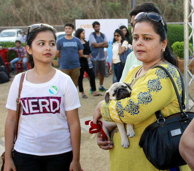 A dog lover with her pet