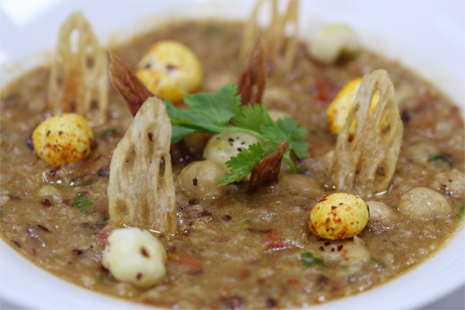 Lotus Seed and Broken Wheat Khichdi by executive chef Sahil Sabhlok, The Claridges, New Delhi