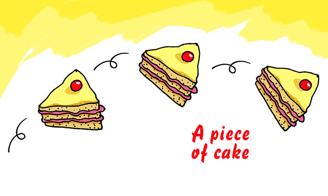 Cambly Brasil - 🍰A Piece of cake.🍰 Apesar de na tradução literal esse  Idiom significar Um pedaço de bolo, usamos essa expressão em inglês  quando queremos dizer que algo é muito fácil