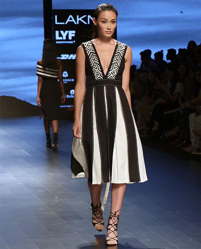 Tiffany Hirth at the Lakme Fashion week 2016