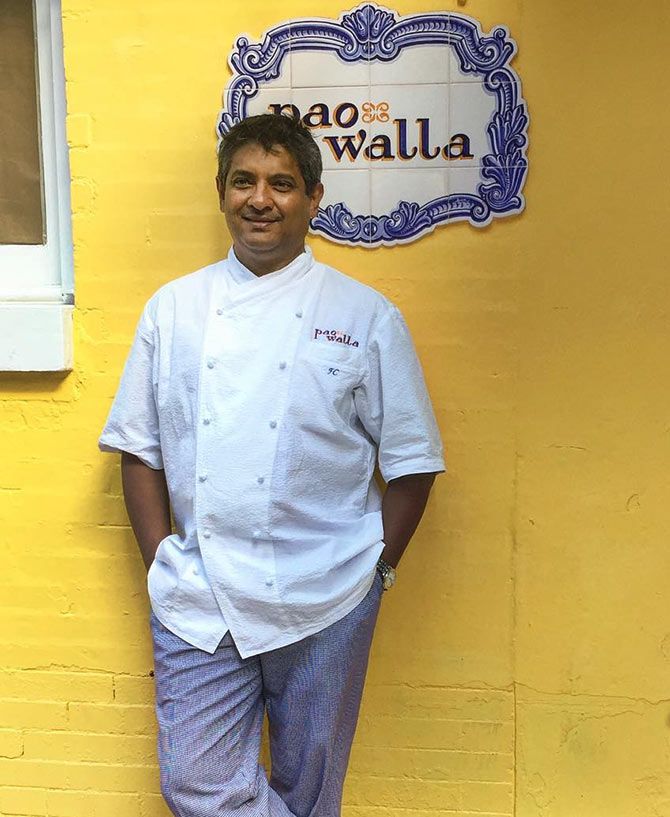 Chef Floyd Cardoz at Paowalla, New York. Photograph: Courtesy Chef Floyd Cardoz and Paowalla, NYC/Instagram.