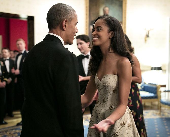 Malia and Barack Obama