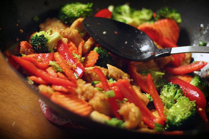 Stir Fried Chicken with greens