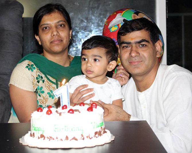 Ashwesh Gautam with his family