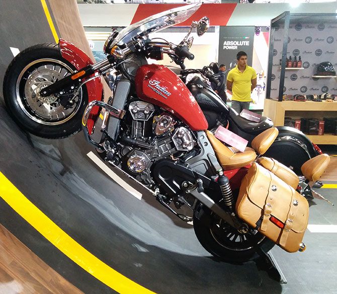The Indian Scout at the Auto Expo 2016