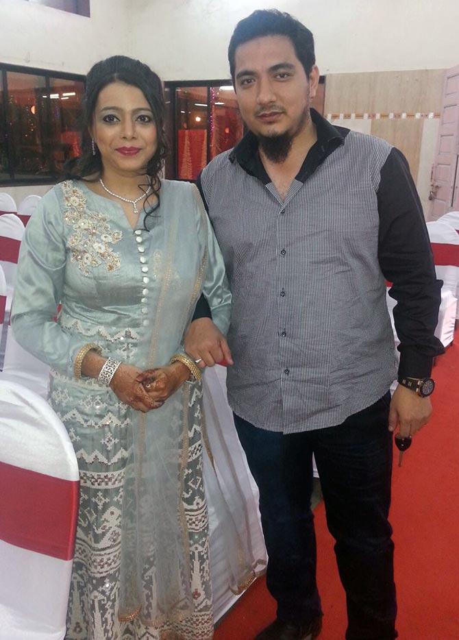 Adil Shaikh with Nagma (left)