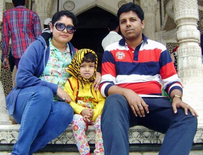 Arindom Chakraborty with his family