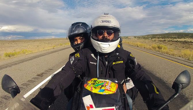 Monica Moghe and Sharik Varma are travelling the world on a bike
