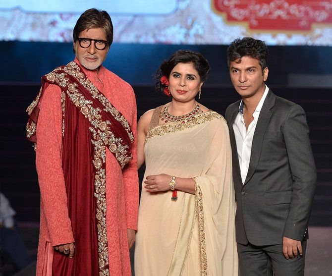 Amitabh Bachchan, Shilpa Marigold and Vikram Phadnis