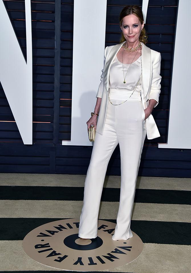 white satin pant suit