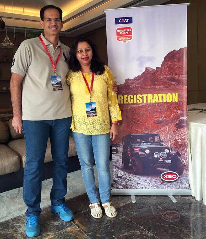 Vishal and Sangeeta at the registration desk