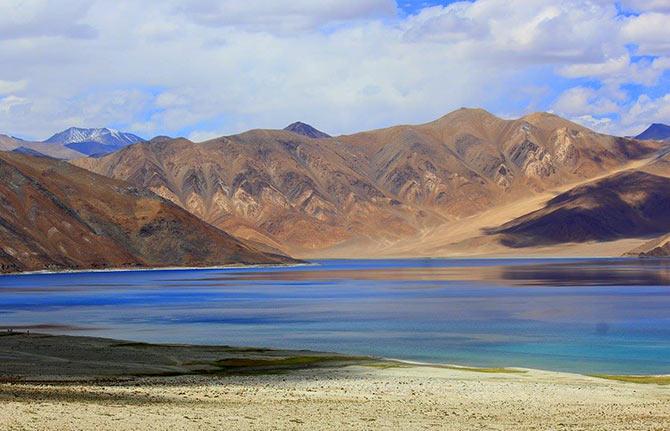 Pangong Tso lake. Photograph: Kind courtesy Sudhir Babu