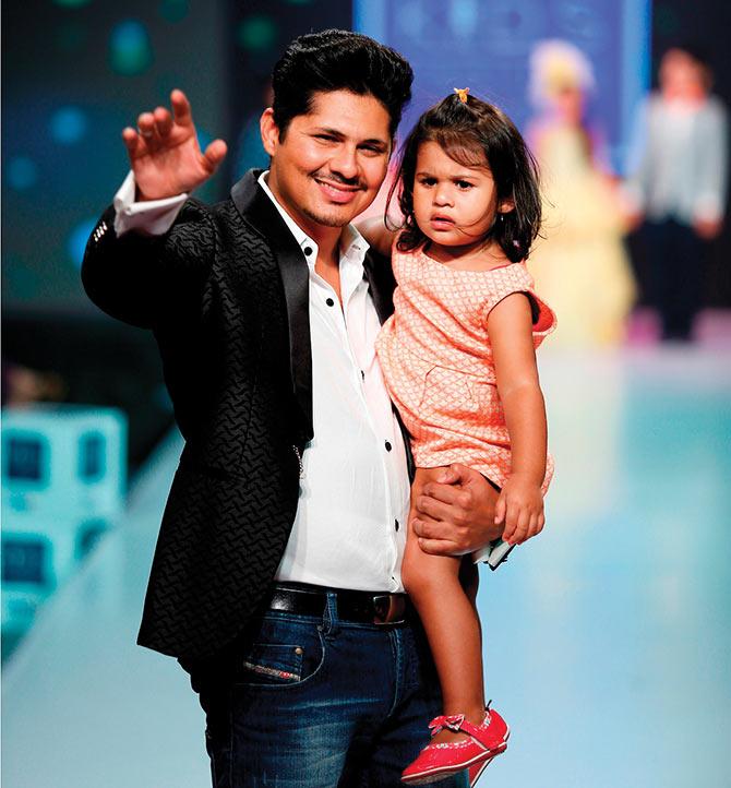 Vishal Malhotra with his daughter Vedika