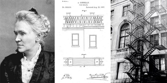 The fire staircase was invented by Anna Connelly