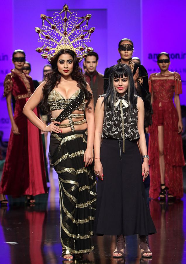 Designer Kanika Saluja with Shriya Saran
