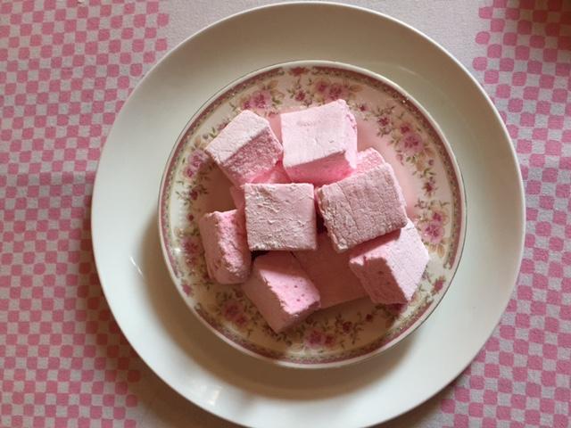 raspberry marshmallows