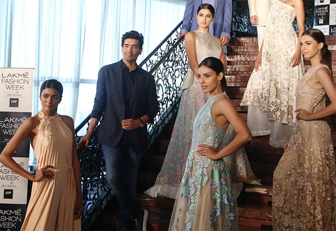 Manish Malhotra with models