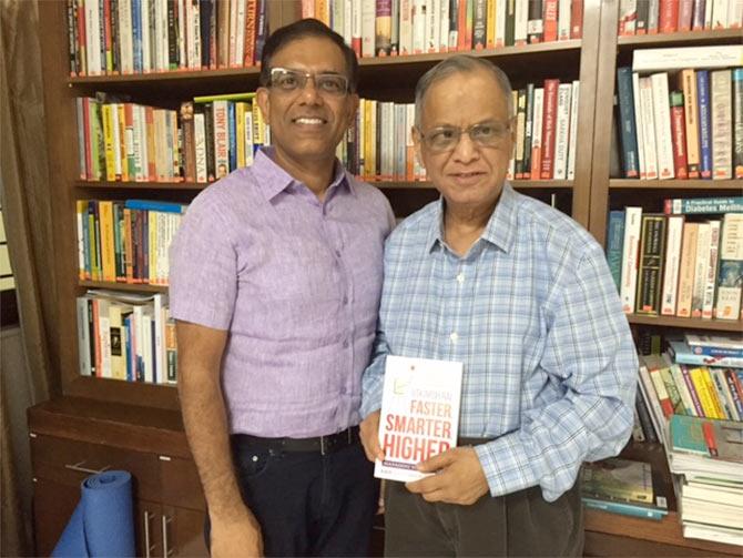 Utkarsh Rai with Narayan Murthy