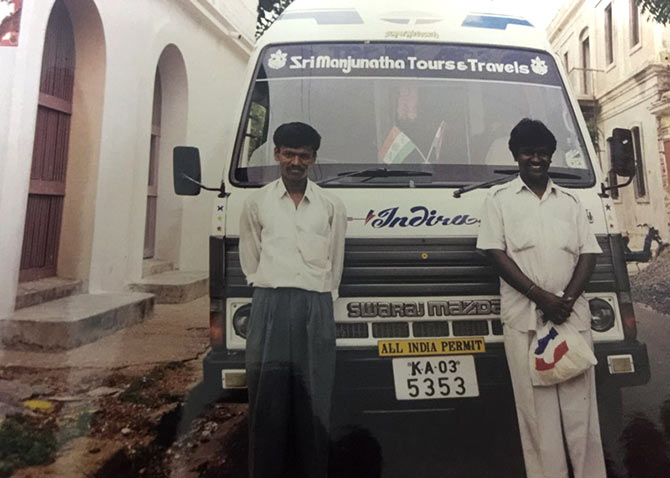 Renuka during his early driving days.